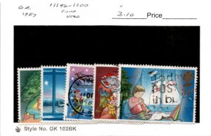 Great Britain, Postage Stamp, #1196-1200 Used, 1987 Christmas (AF)