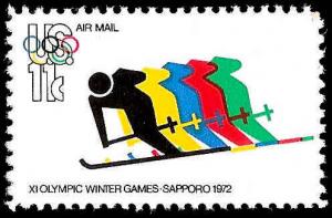 # C85 MINT NEVER HINGED SKIING AND OLYMPIC RINGS