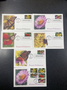 FDC 5228-32 Protect Pollinators 1st Day Of Issued 2017 - 6 Covers