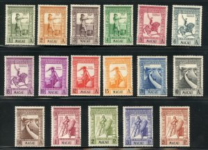 MACAU 1938 SCOTT #289/305 ALFONSO DE ALBUQUERQUE SET MINT LIGHT HINGED COMPLETE