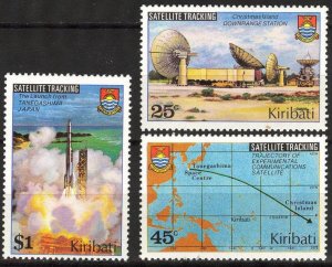 Kiribati 1980 Space Satellite Tracking Set of 3 MNH