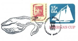 US SPECIAL POSTMARK EVENT COVER SAVE THE WHALES AT COLOPEX COLUMBUS OHIO 1985-D