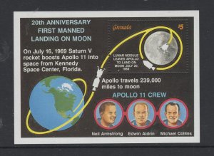 Grenada #1742  (1989 Moon Landing Anniversary sheet) VFMNH CV $5.50