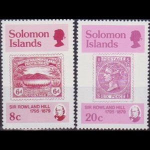 SOLOMON IS. 1979 - Scott# 393-4 R.Hill 8-20c NH
