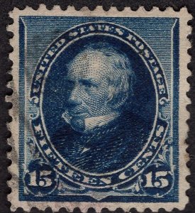 US #227 Extra Fine. Light black cancel.
