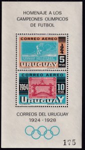 1965 Uruguay 18th Olympics Games Tokyo Japan sheet S/S MNH Sc# C282 CV $2.50