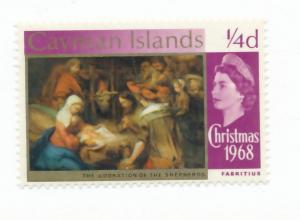 Cayman Islands 1969 - Scott 209 MH - 1/4p, Christmas