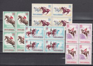 Romania STAMPS 1964 HORSES MNH BLOCKS POST