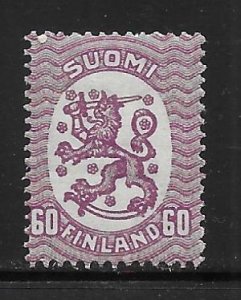 Finland 133 60p Lion single MNH