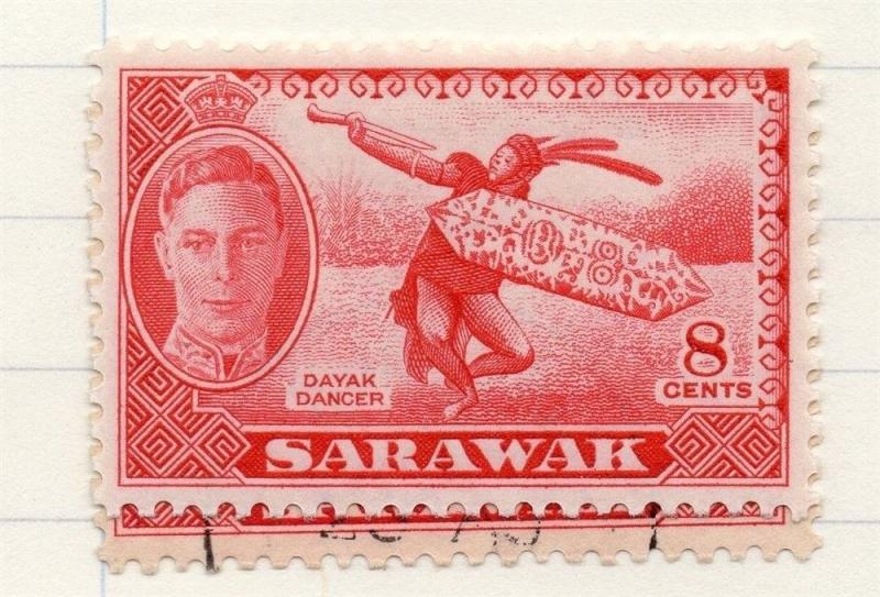 Sarawak 1950 GVI Early Issue Fine Mint Hinged 8c. 198019