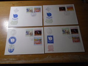 Bulgaria  #  2172-76  Envelopes for Third Youth Exhibition  adressed to A Ouelle