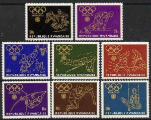 RWANDA - 1971 - Munich Olympics - Perf 8v Set - Mint Never Hinged