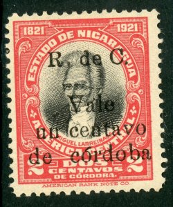 Nicaragua 1923 Postal Tax 1¢2¢ Red & Black Scott RA19 MNH W978