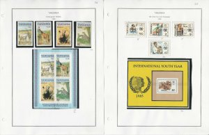 Tanzania Stamp Collection on 45 Steiner Pages, 1967-1986, JFZ