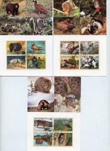 UNITED NATIONS 2001 ENDANGERED SPECIES NY, GENEVA & VIENNA MAX CARDS FD ANCELEDC