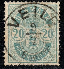 Denmark #40 F-VF Used CV $5.00 (X584)