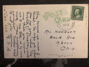 1913 Harlingen TX USA RPPC Postcard Cover to Akron OH Mexico Revolution Dead