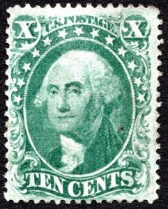 US 1857 10 Cent Washington Stamp #33 (T3) MNG CV $2000