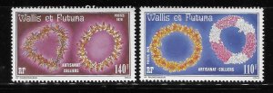 Wallis and Futuna islands 1979 Flower Coral necklaces Sc 240-241 MNH A1552