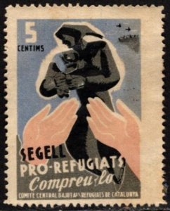 1937 Spain Civil War 5 Centimos Pro-Refugees Central Refugee Aid Of Catalonia