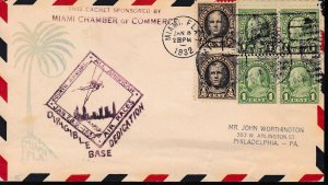 United Dtates 1932 Dirigible Air Race & Base Dedication Air Mail Cover