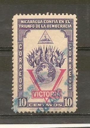 NICARAGUA STAMP VFU TRIUNFO DE LA DEMOCRACIA