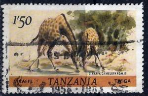 Tanzania ~ Scott # 168 ~ Used ~ Giraffes