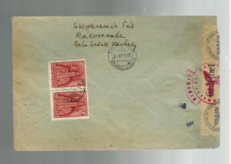 1942 Budapest Hungary  censored Express Cover to Przeworsk Ghetto Poland Judaica