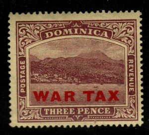 DOMINICA SG58 1919 3d PURPLE/YELLOW MTD MINT