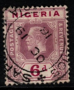 NIGERIA SG7 1914 6d BRIGHT PURPLE & DULL PURPLE FINE USED
