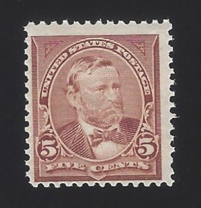 US #270 1895 Chocolate WMK 191 Perf 12 Mint OG HR F-VF Scv $35