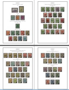 GERMANY EMPIRE + REICH STAMP ALBUM PAGES 1868-1955 (100 PDFcolor ill. pages)