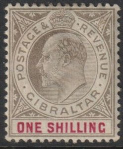 Gibraltar Sc# 44 KEVII 1903 MMHH 1/ issue Wmk 2 CV $32.50 