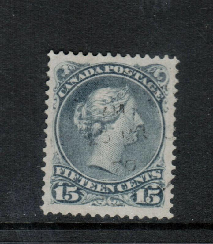 Canada #30 Used Superb Gem With Ideal March 25 1870 Date Cancel - Tiniest Thin