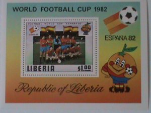 LABERIA-1982- WORLD FOOTBALL CUP-ESPANA'82-SPAIN MNH S/S VERY FINE