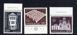 Yugoslavia   #1281-1283  1975  MNH  European architectural heritage