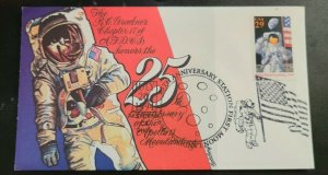 1994 25th Apollo 11 Moonlanding L Bernard Goldberg Hand Painted First Day Cover