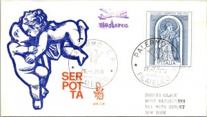 Italy 1976 FDC - Serpotta / Airmail - Palermo - J8675