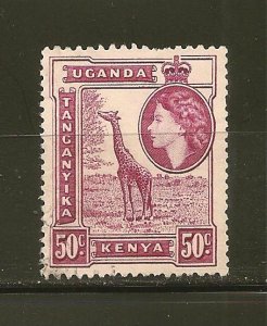 Kenya Uganda and Tanganyika SC#110 QEII Used