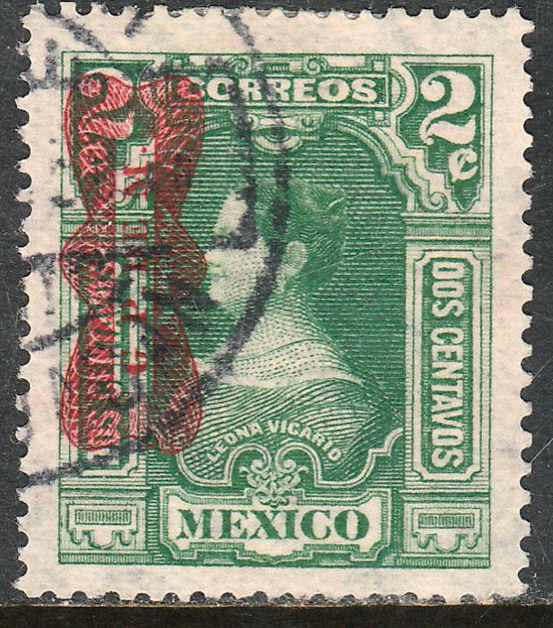 MEXICO 518, 2c, Corbata Revolutionary overprint. Used. F-VF. (777)