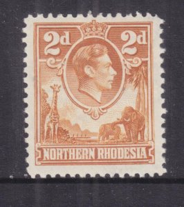 NORTHERN RHODESIA, 1938 KGVI 2d. Yellow Brown, lhm.