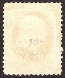 1881, US 1c, Franklin, Used, Sc 206