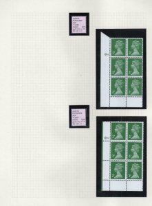 COLLECTION OF UNMOUNTED MINT 2p LITHO MACHIN PLATE BLOCKS ON 8 PAGES