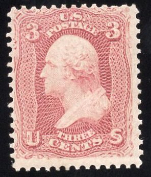 US Stamp Scott #65 Mint OG Previously Hinged SCV $125