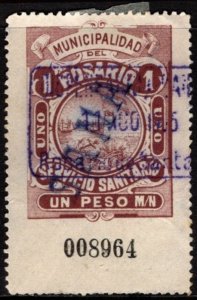 1905 Argentina Santa Fe Rosario Municipal Revenue 1 Peso Prostitute Tax