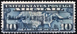 SC#C7 10¢ Map & Planes (1926) Used