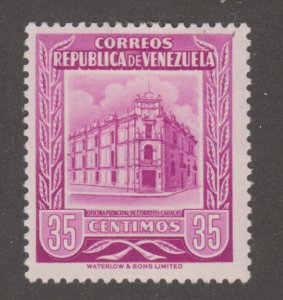 Venezuela 666 Post Office, Caracas 1955