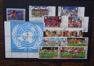 Guernsey 19995 Royal Visit United Nations Unicef 1996 Europa Football sets MNH 