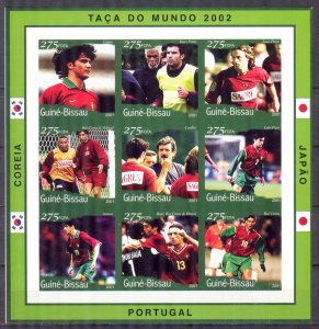 Guinea Bissau 2001 Football Soccer World Cup 2002 (II) Imperf. Sheet MNH