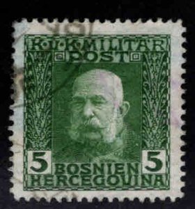 Bosnia & Herzegovina Scott 68 Used Franz Josef  stamp from 1912-1914 set